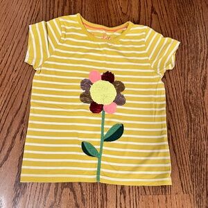Mini Boden girls flower sequin shirt, size 5-6, EUC!
